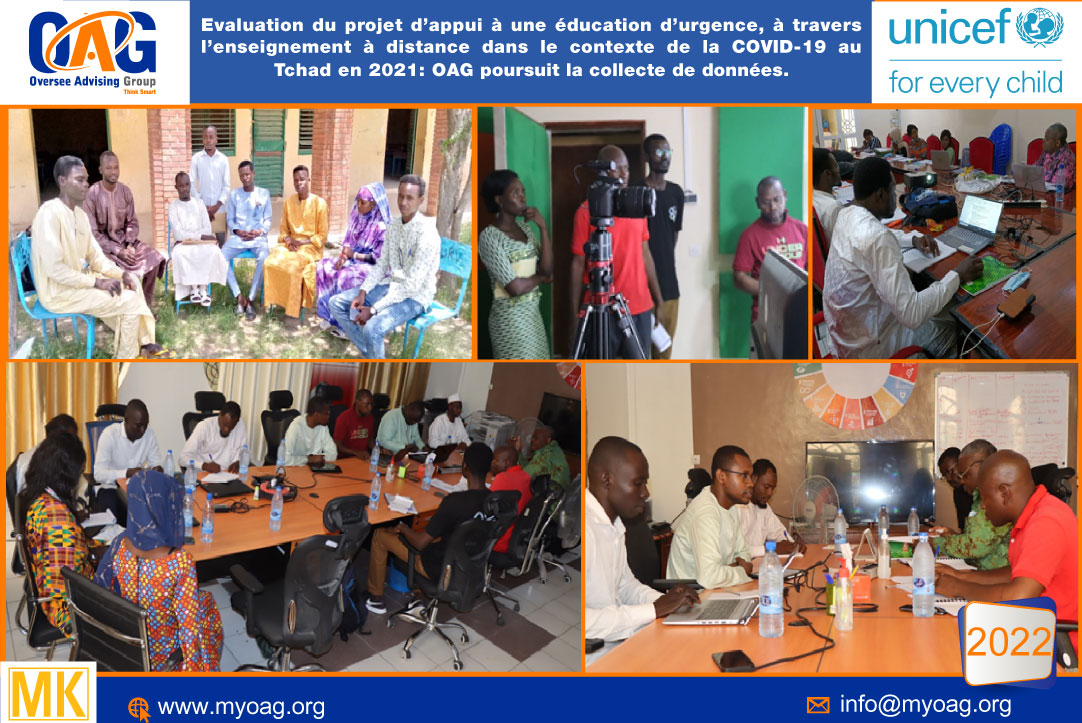 Evaluation du projet d’appui à une éducation d’urgence, à travers l’enseignement à distance dans le contexte de la COVID-19 au Tchad en 2021: OAG poursuit la collecte de données.