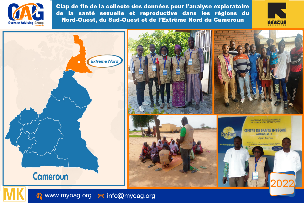 Clap de fin de la collecte des données pour l’analyse exploratoire de la santé sexuelle et reproductive dans les régions du Nord-Ouest, du Sud-Ouest et de l’Extrême Nord du Cameroun