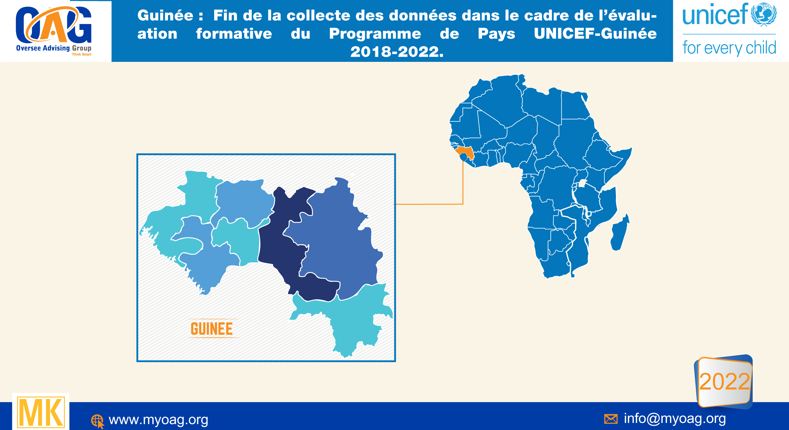 Guinée :  Fin de la collecte des données dans le cadre de l’évaluation formative du Programme de Pays UNICEF-Guinée 2018-2022.