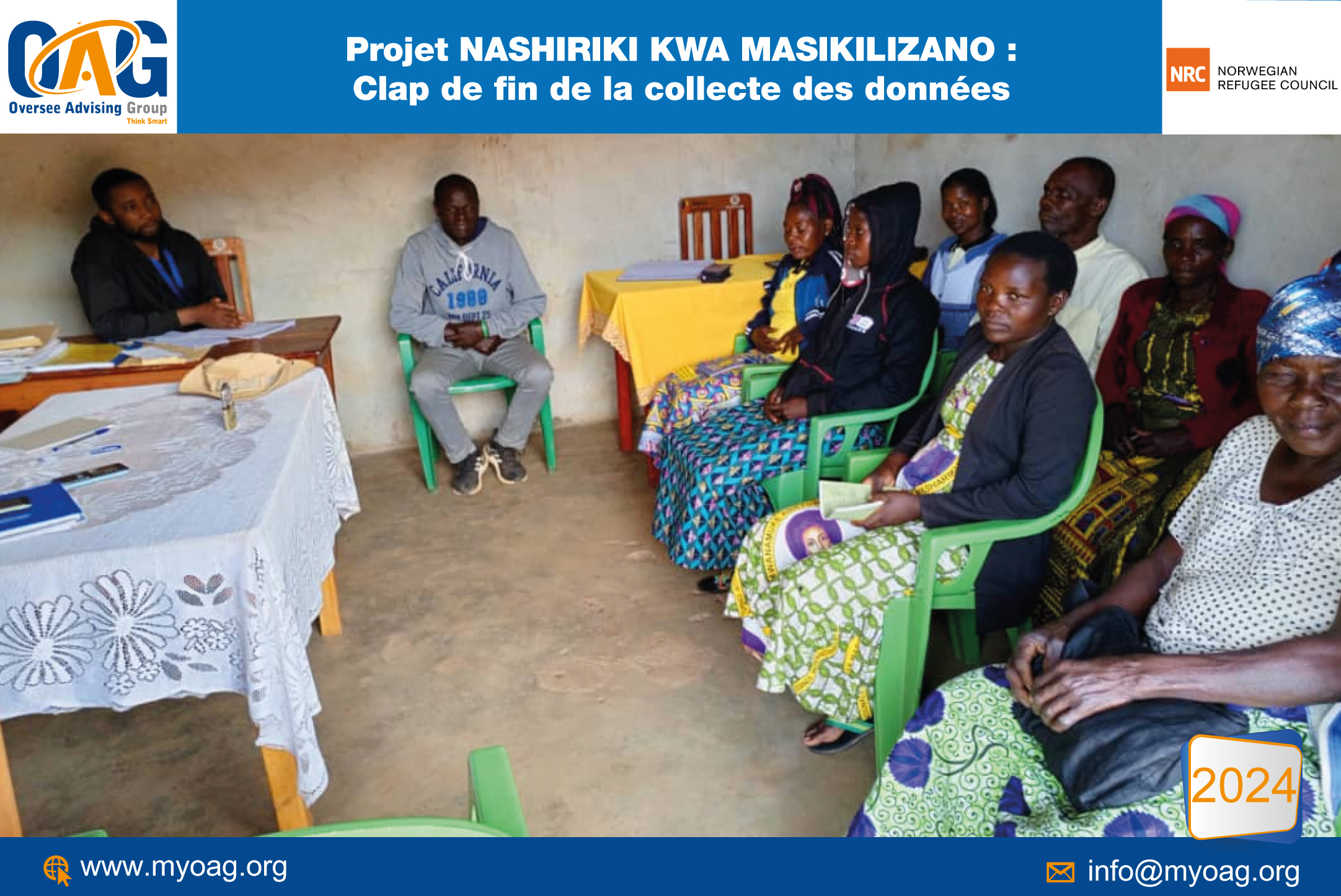 Projet NASHIRIKI KWA MASIKILIZANO : Clap de fin de la collecte des données